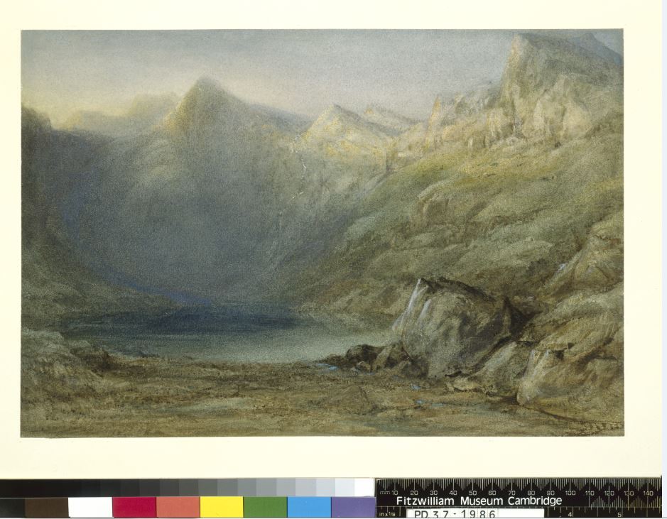 Samuel Jackson, Llyn Idwal, Snowdonia, c.1835, watercolour, 21 x 31cm, Fitzwilliam Museum, Cambridge. 