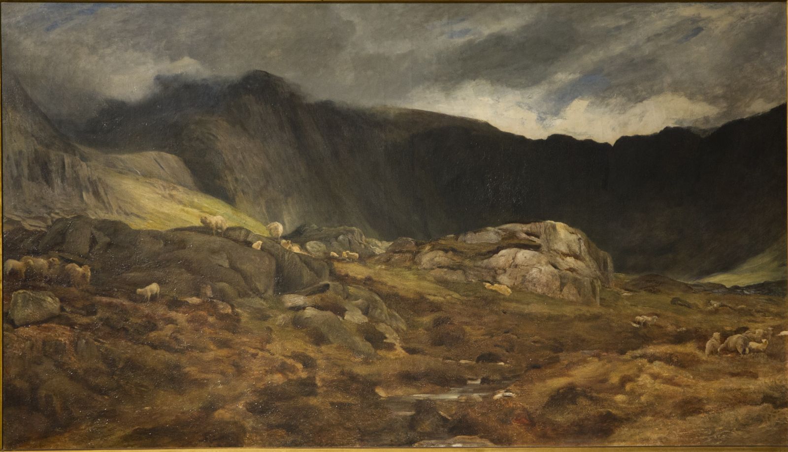 Charles William Mansel Lewis, The Devil’s Kitchen, (Llyn Idwal),1882, oil on canvas, 97 x 184cm  Stradey Castle collection, Llanelli. 