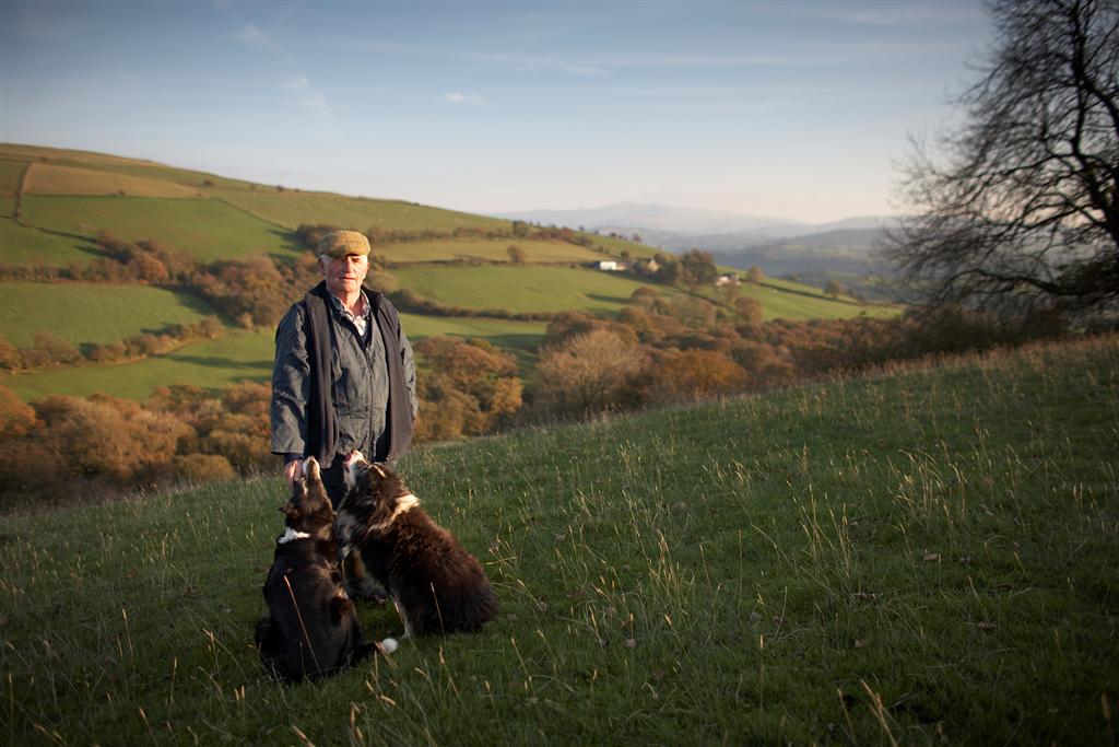 Farmer and his dog. Photo credit: Brecon Beacons National Park Authority